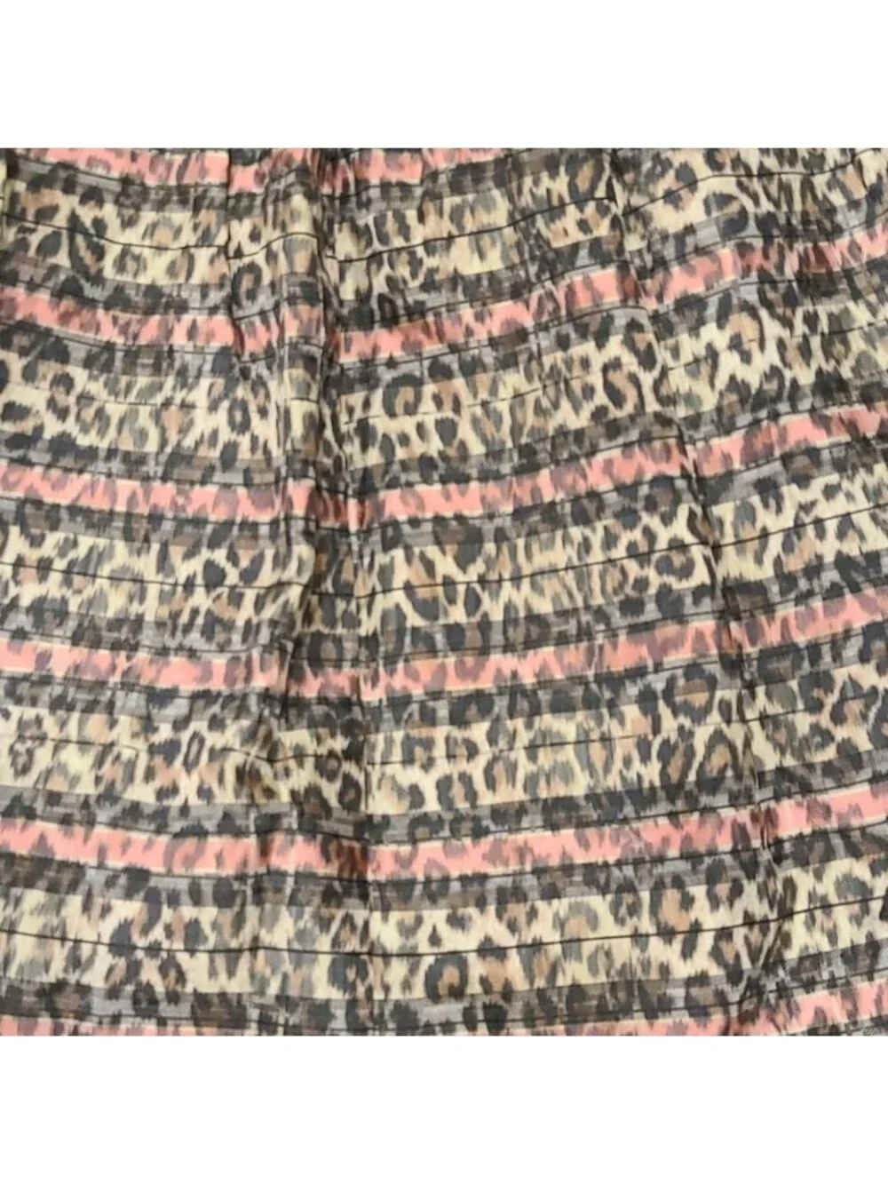 Kay Unger pink leopard print pleated skirt